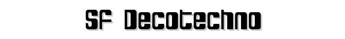 SF DecoTechno font